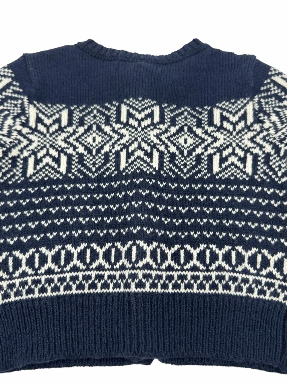 NWT Ralph Lauren Snowflake Fair Isle Cotton-Blend Cardigan Size 3M/6M